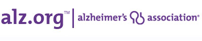 a purple logo for the alzheimer's association