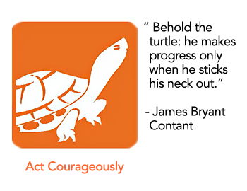 a poster with a turtle and a quote by james bryant contant