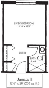 a black and white floor plan for juniata ii