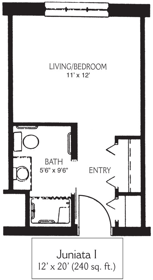 a black and white floor plan for juniata i