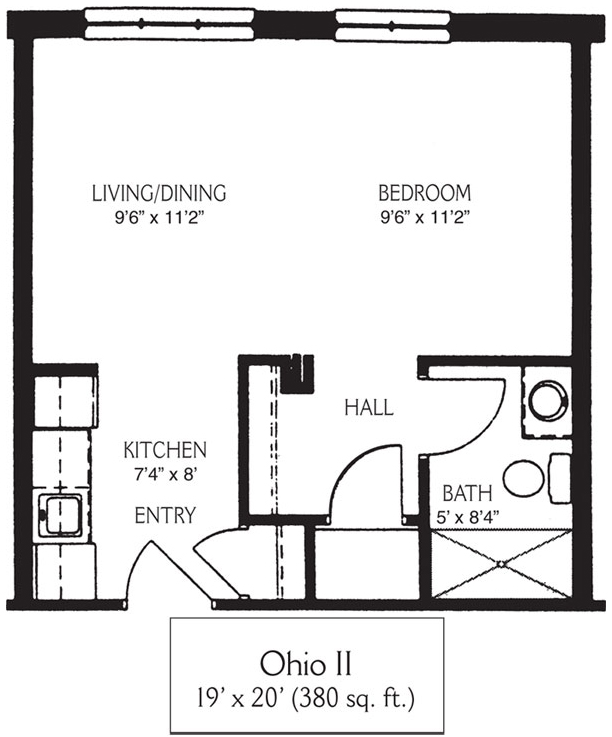 a black and white floor plan for ohio ii