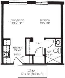 a black and white floor plan for ohio ii
