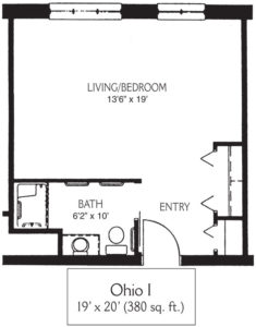 a black and white floor plan of ohio i