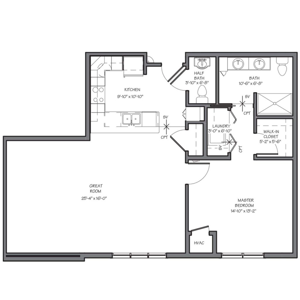 a black and white floor plan of seneca