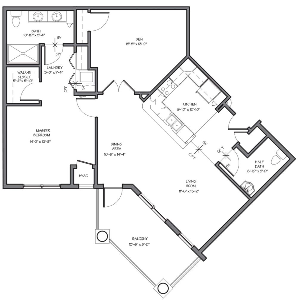 a black and white floor plan of chapman