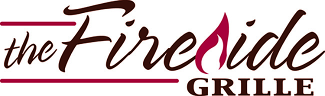a logo for a restaurant called the fireside grille